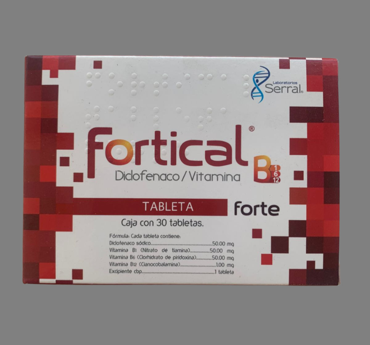 Fortical B Forte Diclofenac Vitamin B 30 tablets