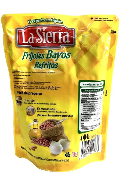 4-Pack La Sierra Mexican Refried Bayos Beans / Frijoles Bayos Refritos 400g/14oz