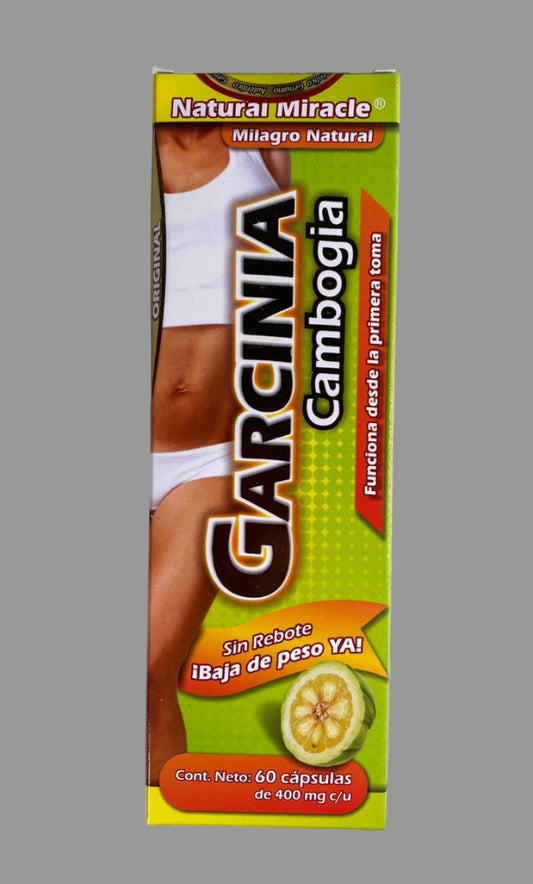 Garcinia Cambogia supplement packaging on a white background