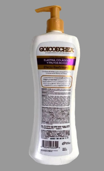 Goicoechea hair care product bottle with pump on a white background