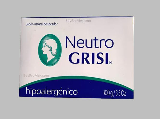 5-Pk Grisi Neutro Soap Bar. Hypoallergenic 100g 3.5 oz.