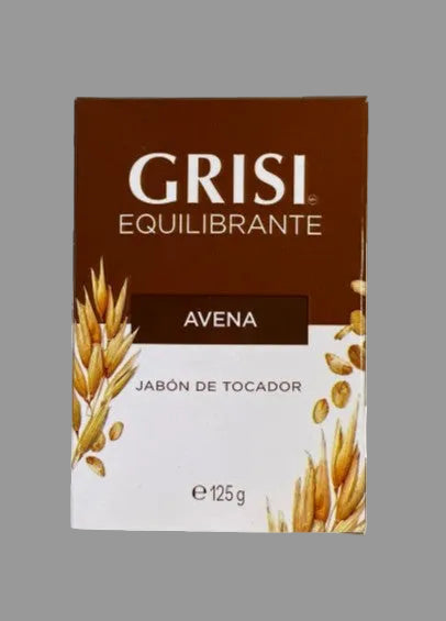Grisi Avena soap packaging with oats illustration on a white background