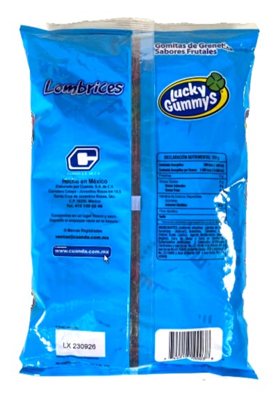 Lucky Gummys - Mexican Gummy Worms Fruit Flavors 1kg/ 2.2lb