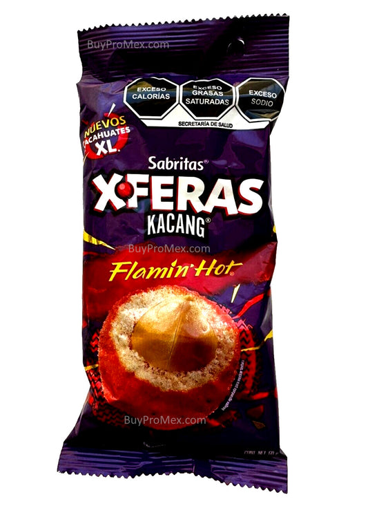 6-Pk Sabritas XFeras Kacang Flamin' Hot Cacahuates/Peanuts 60g/ 2.11oz