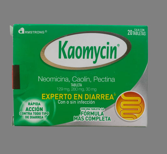 Kaomycin Neomycin Kaolin Pectin 20 Tablets