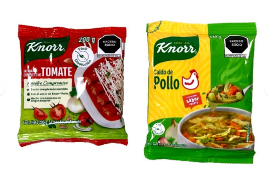 Knorr Mexican Seasoning 2-Pack Bundle — Sazonador de Tomate 200g + Caldo de Pollo 330g