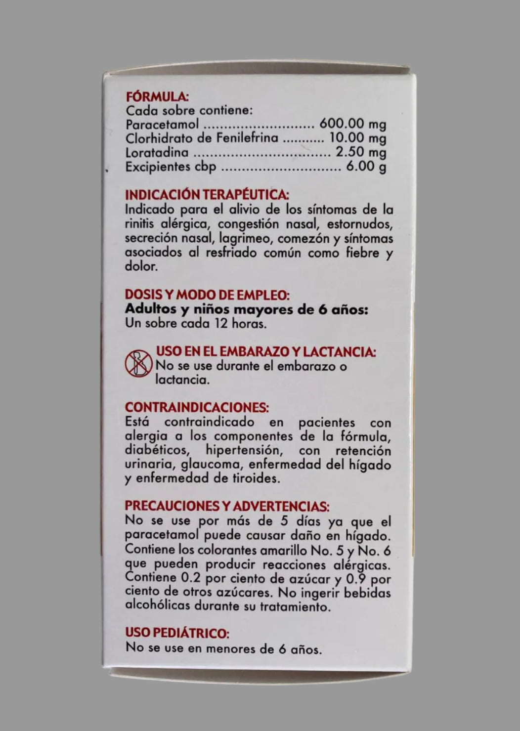 Laritol G Cold Relief Tea | Apple Cinnamon | Paracetamol, Decongestant & Antihistamine | 10 Sachets