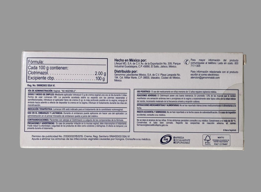 Product packaging with text and symbols on a light gray background