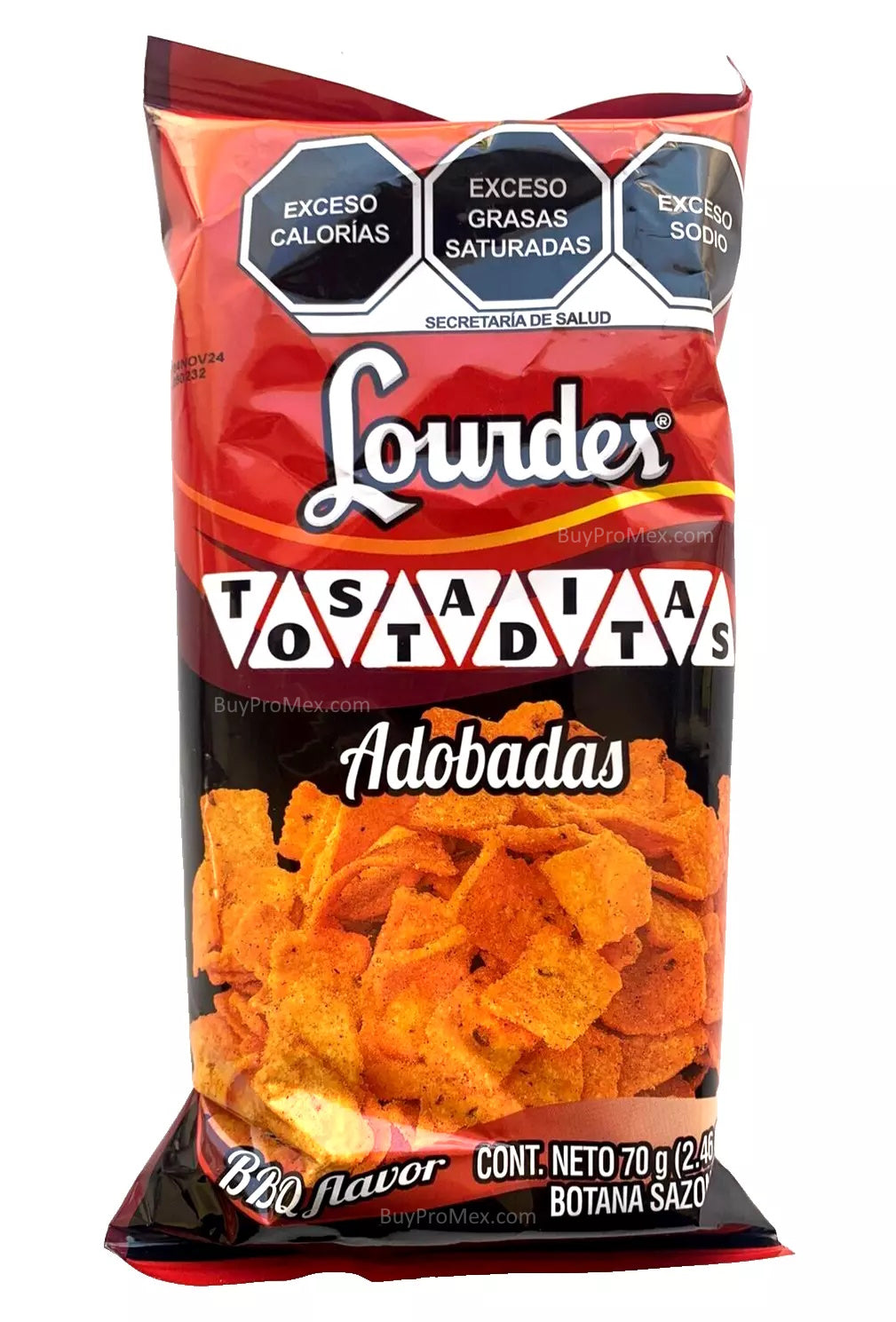 8-Pk Lourdes Tostaditas Adobadas 70g/2.46oz