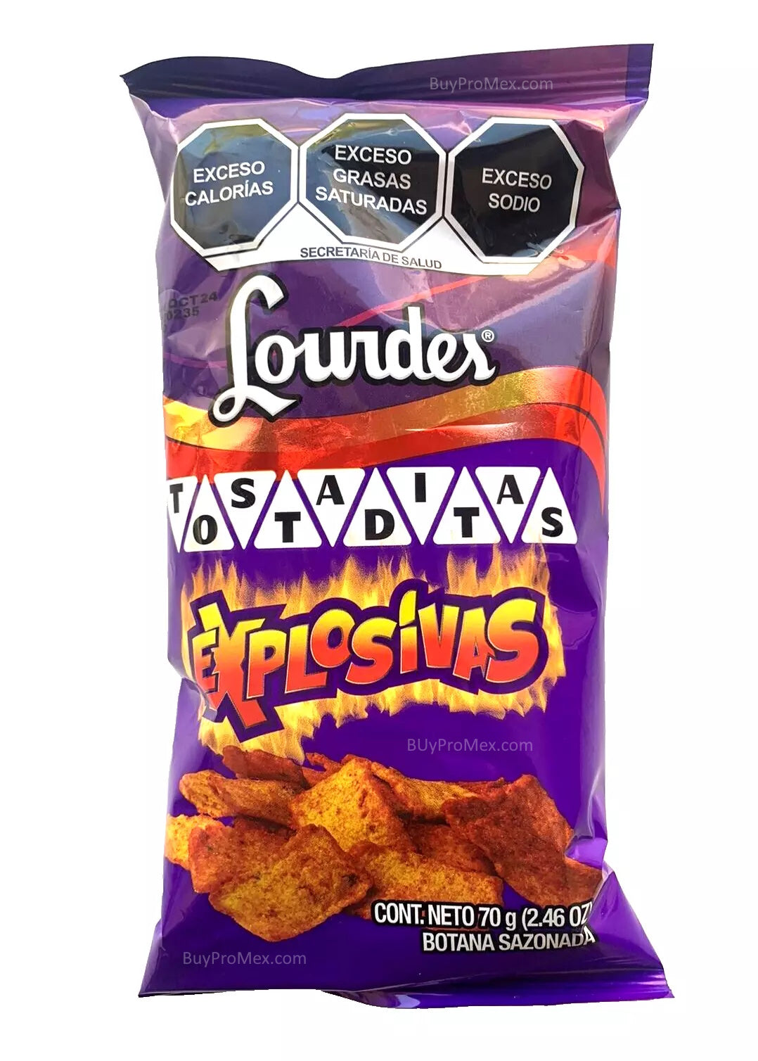 8-Pk Lourdes Tostaditas Explosivas / Lourdes Explosive HOT 70g/2.46oz