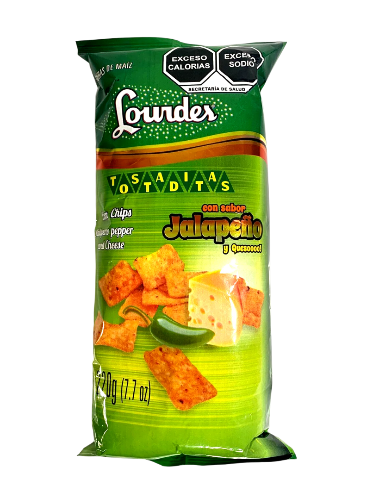 5-Pk Lourdes Tostaditas Jalapeño& Cheese 220g/7.7oz