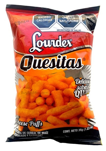 8-Pk Lourdes Quesitas / Lourdes Cheesy Puffs 35g/1.23oz