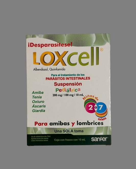 Loxcell Pediatric Antiparasitic Oral Suspension 200mg/100mg 10ml