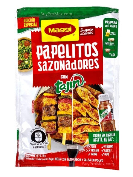 NEW! 4-Pk Maggi Jugoso al Sarten C/Tajin 24g