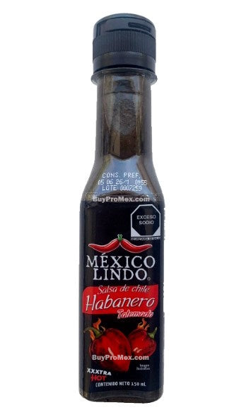 2-Pk Mexico Lindo Salsa Habanera Tatemado 150ml/5oz