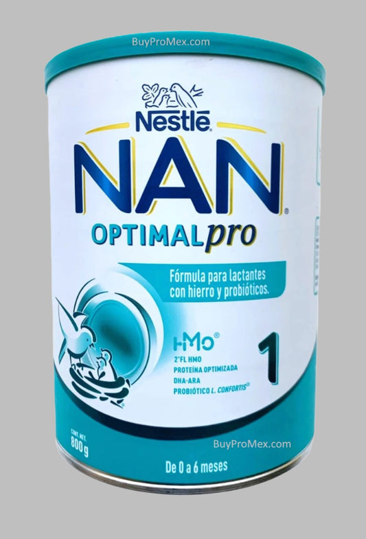 NESTLE NAN OPTIMAL PRO 1 Baby Formula w/prebiotics & iron 0-6 Months 800gr /28.2oz.