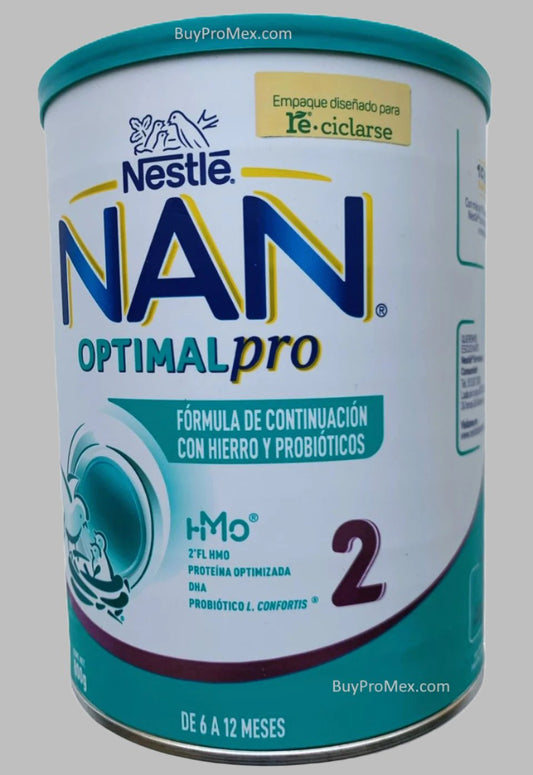 NESTLE NAN OPTIMAL PRO 2Formula w/probiotics & iron 6-12 Months 800gr /28.2oz