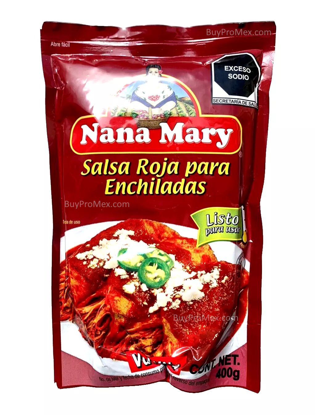 6-Pk Nana Mary Green/Red Enchilada Sauce / Salsa Verde/Roja P/Enchiladas 400g/14.10oz