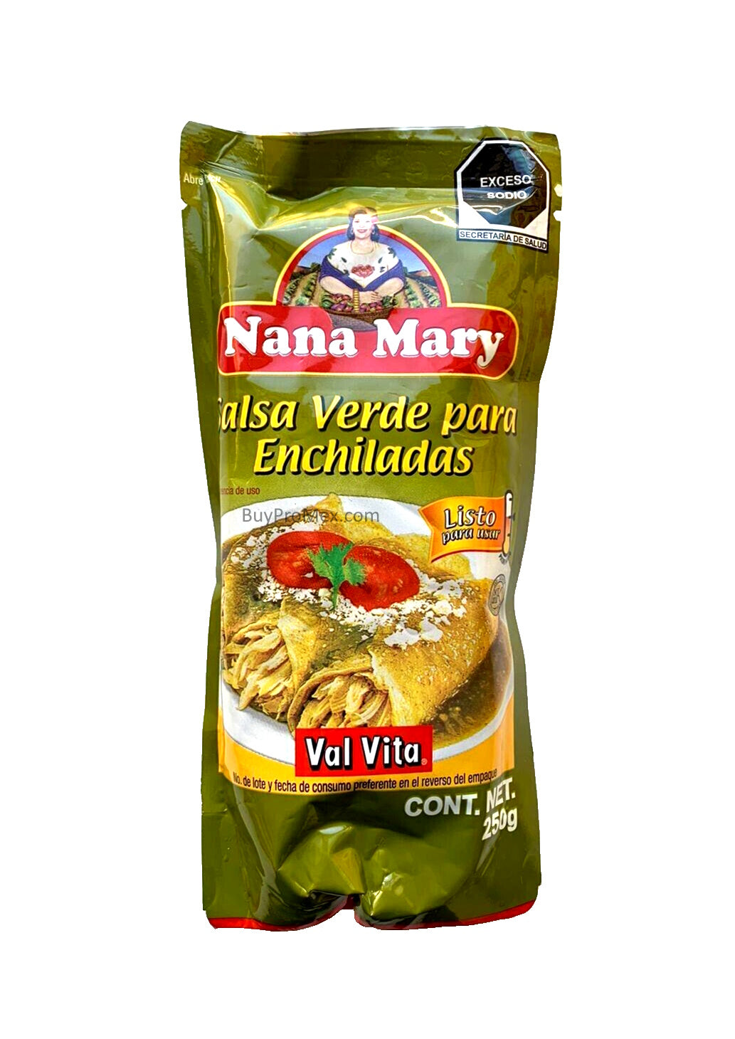 6-Pk Nana Mary Green Enchilada Sauce / Salsa Verde P/Enchiladas 400g/14oz