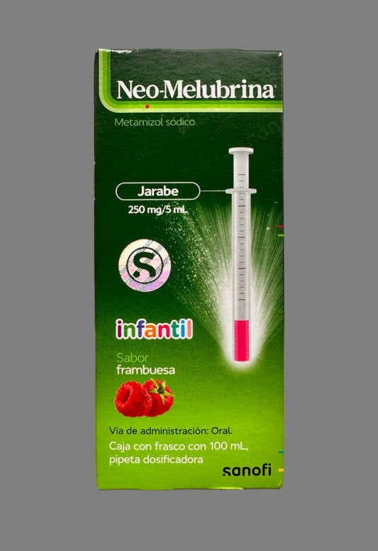 Neo-Melubrina Pediatric Syrup (Sodium metamizole) Raspberry Flavored 100ml