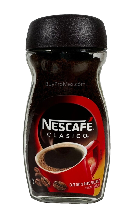 2-Pk Mexican Nescafe Clasico Instant Coffee 200gr/7.05oz ea.