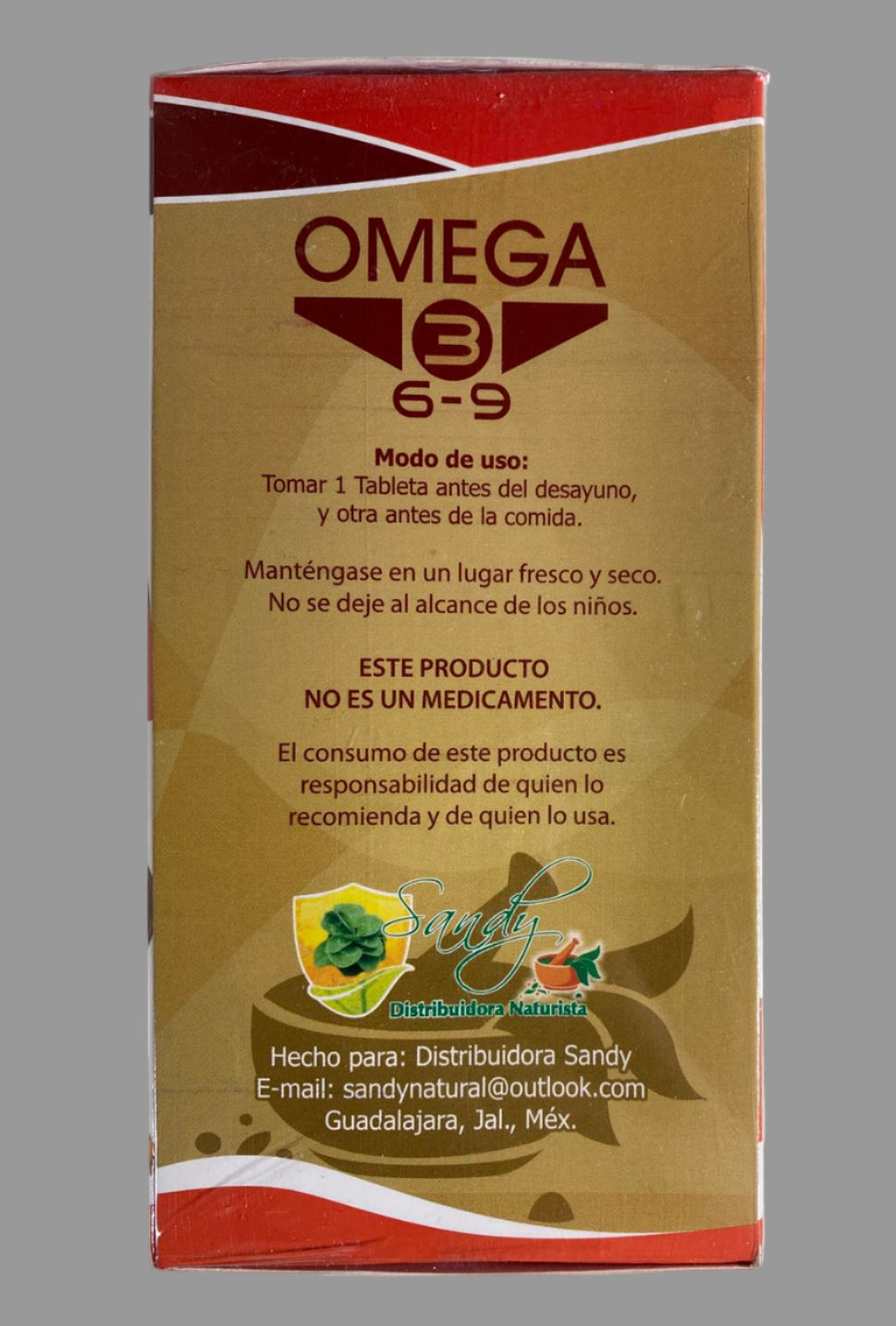 Omega 3 supplement packaging with brand logo on a gray background