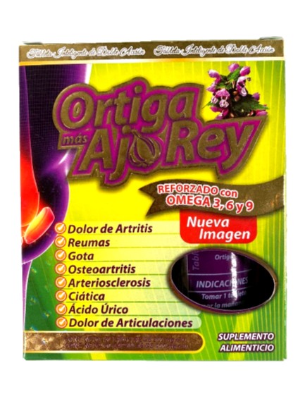 Ortiga + Ajo Rey Omega 3,6,9 30 Tab/ 60 Cap 500mg/400mg