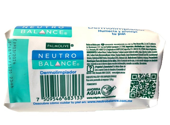 Palmolive Neutro Balance Soap Dermolimpiador 120g/4.23oz