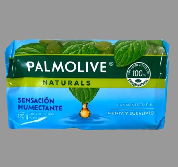 Palmolive Naturals Mint and Eucalyptus moisturizing bar soap 120g front view