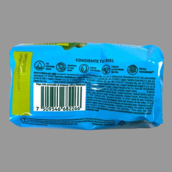 Palmolive Naturals Mint Eucalyptus soap 120g ingredients and label back view