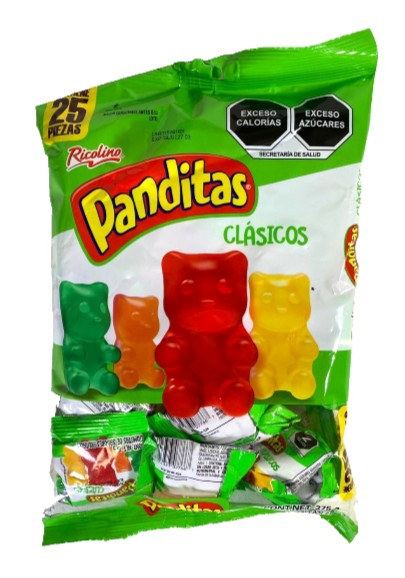 25 pcs- Ricolino Panditas Clasicos 25pcs/375g