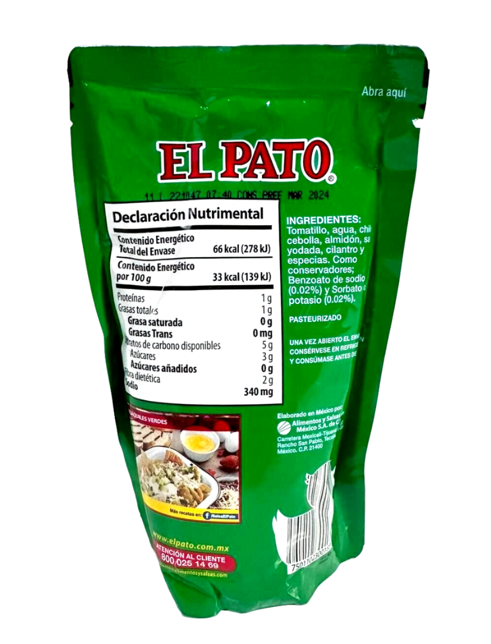 6-Pk El Pato Mexican Green Enchilada Sauce 200g/7oz ea