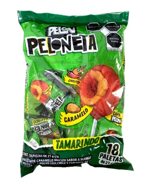 Vero Paletas Pelon Peloneta Tamarindo 18pzs 21g ea