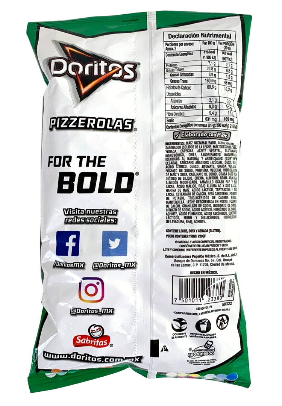 6-Pk Mexican Doritos Pizzerolas Pizza Flavored Doritos 61gr/2.15oz ...