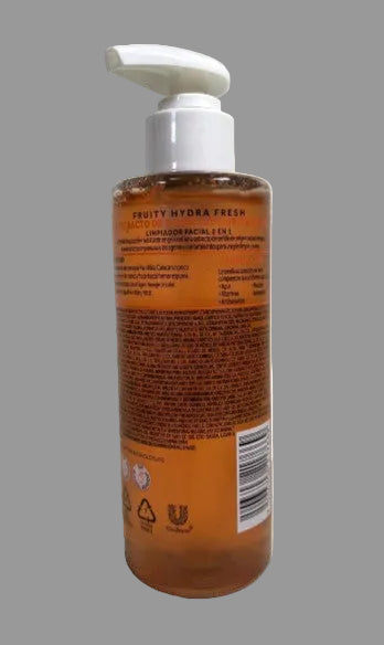 Orange bottle with pump and text on a white background