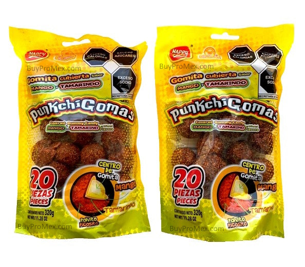 2-Pk Punkchigomas Mango&Tamarindo 20 pcs ea. 320g/11.28oz