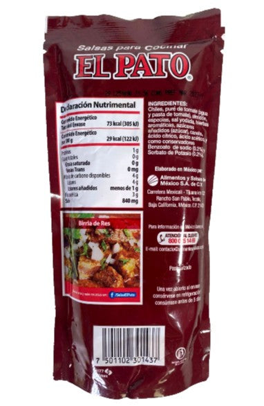 6-Pack Salsa El Pato Salsa para Birria 250g/8.81oz ea