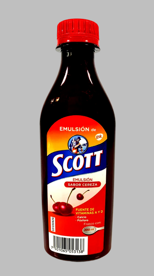 SCOTT Emulsion Cherry Flavor Vitamins A&D 200ml /6.76 oz