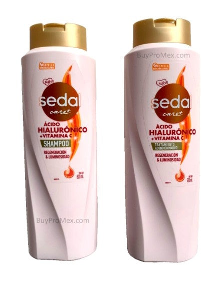 2-PK SEDAL Care Plus Hyaluronic Acid Shampoo & Conditioner 620ml/21oz