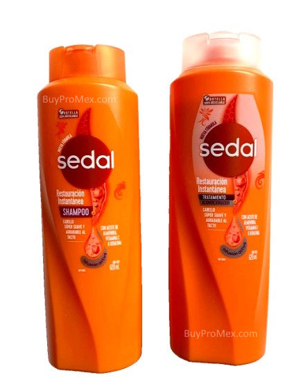 2-PK SEDAL Restauracion Instantanea Shampoo & Conditioner 620ml/21oz