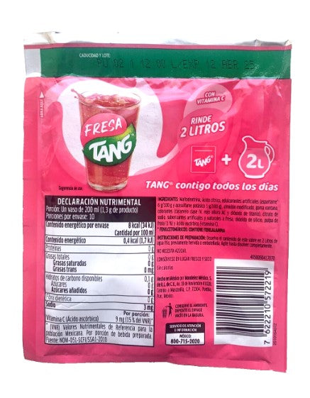 12-Pk TANG Strawberry Flavored Powdered Drink Mix 13g/.45oz