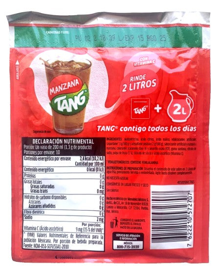 12-Pk TANG Apple Flavored Powdered Drink Mix 13g/.45oz