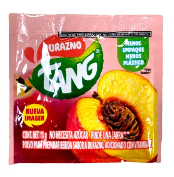 12-Pk Tang Durazno Peach Drink Mix — 11g Packet | Imported from Mexico