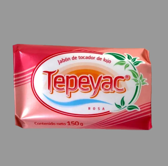 Tepeyac Rosa luxury bar soap 150g front view pink packaging La Corona Mexico