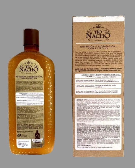 Tio Nacho bottle and packaging on a white background