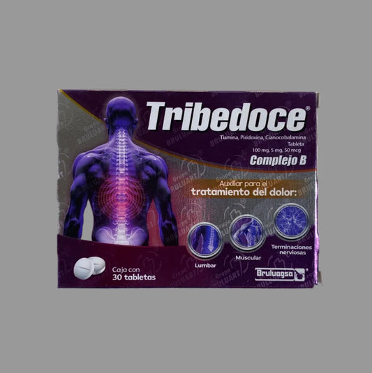 2-PK Tribedoce Thiamin, Pyridoxine and Cyanocobalamin 100mg, 5mg, 50mcg 30 tablets