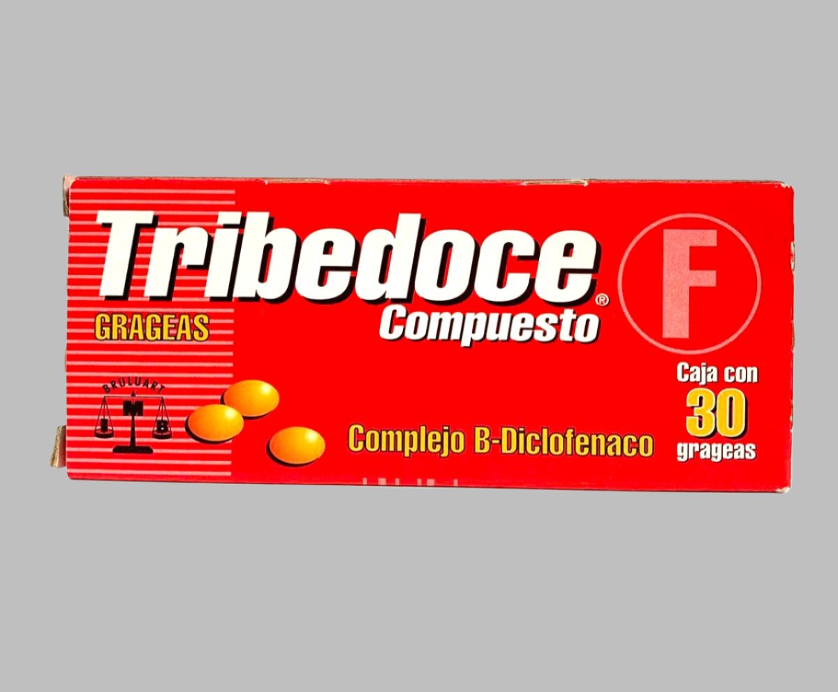 2-Pk Tribedoce Compuesto Complejo B-Diclofenaco Grageas 30 pcs