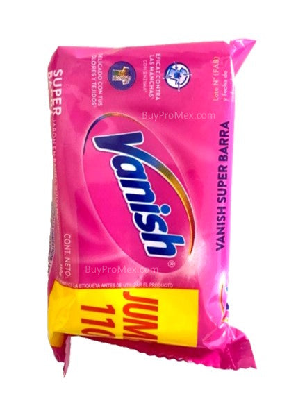 2-Pk Mexican Vanish Powerful Stain Remover White & Pink Soap Bar JUMBO 110 G