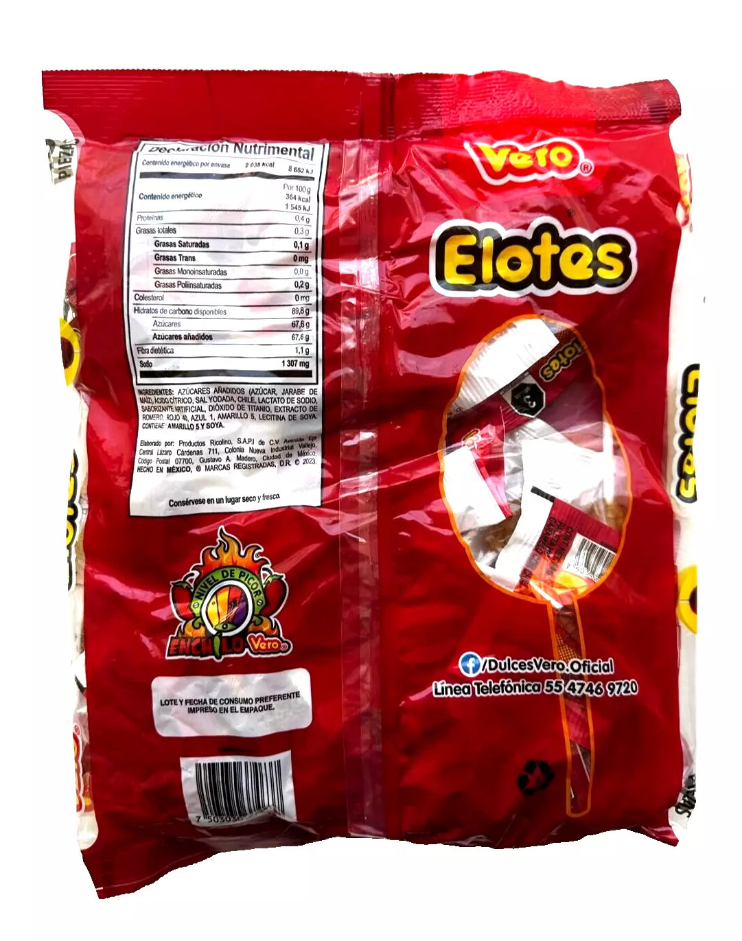 Vero Paletas Elotes c/Chile / Vero Spicy Lollipops 40pzs 560g/19.75oz