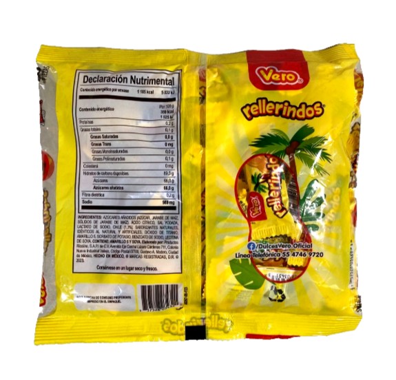 2Pk-Vero Rellerindos Mango Enchilado/Chilli-Filled Mango Caramel Candy 330g/12oz